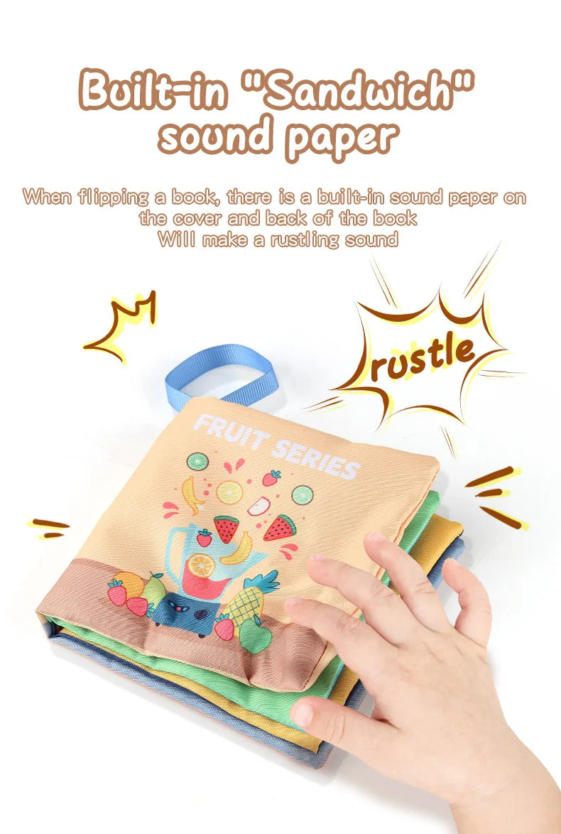 Weiche Baby Bücher Spielzeug Montessori 3D Touch fühlen sich kontrast reiche Stoff Buch sensorische frühe Lernspiele für Kinder Lernspiel zeug