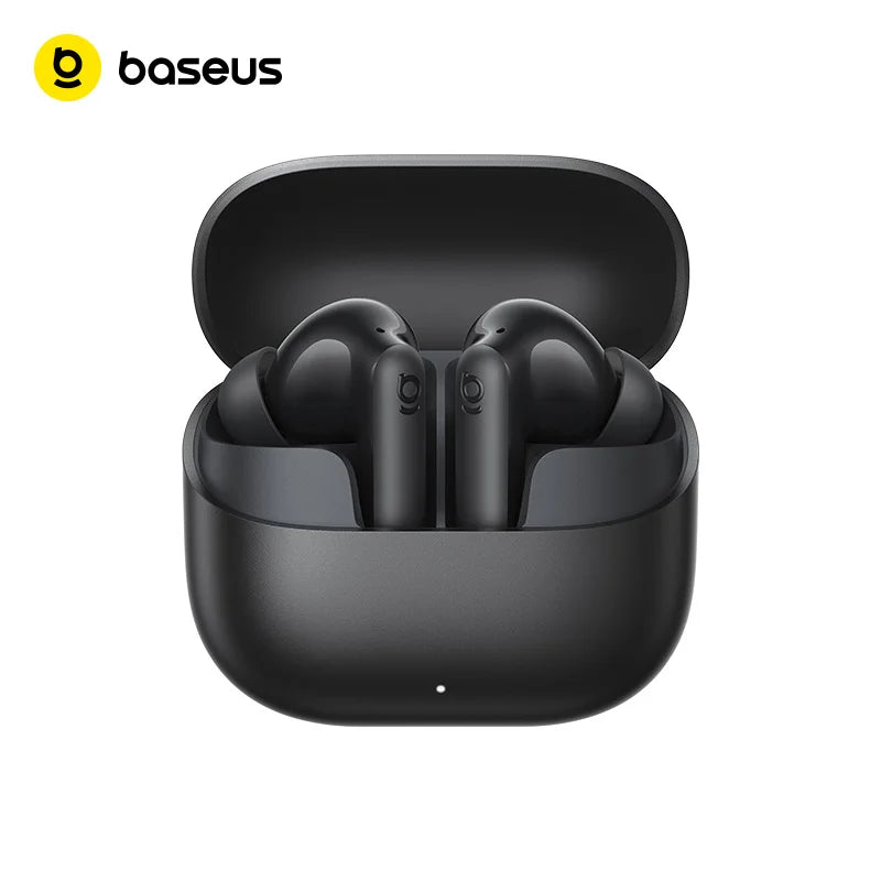 Baseus Bass EP10 Ultra Kabellose Kopfhörer -55dB Geräuschunterdrückung 65 Std. Lange Spielzeit Bluetooth 6.0 Ohrhörer 6 Mikrofone KI-Anruf-Klarsprechfunktion