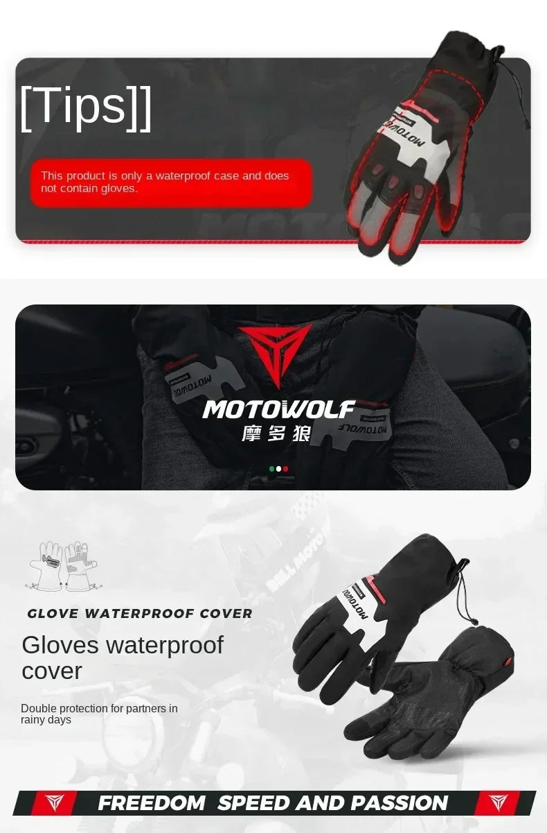 Herbst Winter Motorrad Reiten Handschuhe Wasserdichte Regenschutz Winddicht Warme Motorradfahrer Racing Fahrer Zubehör Männer Frauen
