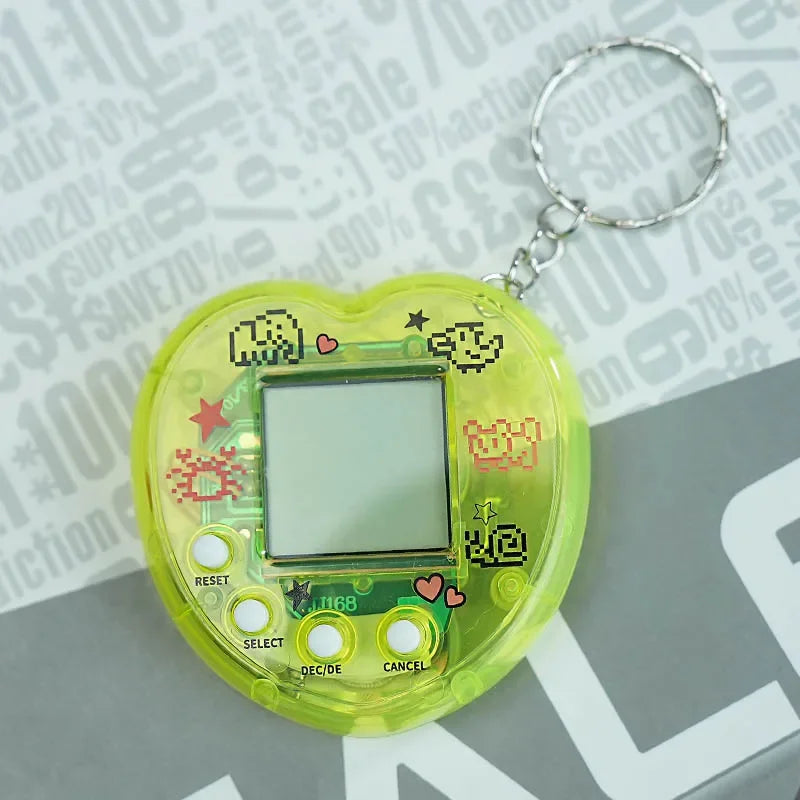 Elektronisches Tamagotchi-Spielzeug als Schlüsselanhänger in Russisch, Original, Deutsch, Spanisch, Polnisch – Elektronische Tiere für Kinder, Spielzeug für Jungen, Pixel-Anhänger