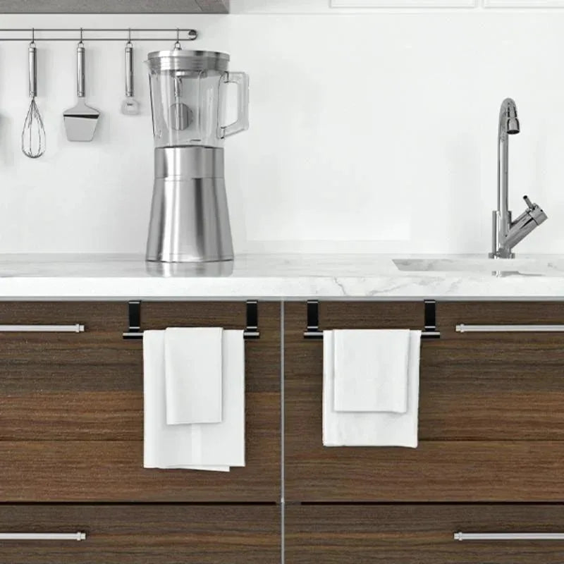 Over-the-Door Towel Rack, Stainless Steel Towel Bar, Storage Organizer for Bathroom, Kitchen, Cabinet Door, Hanging Towel Holder