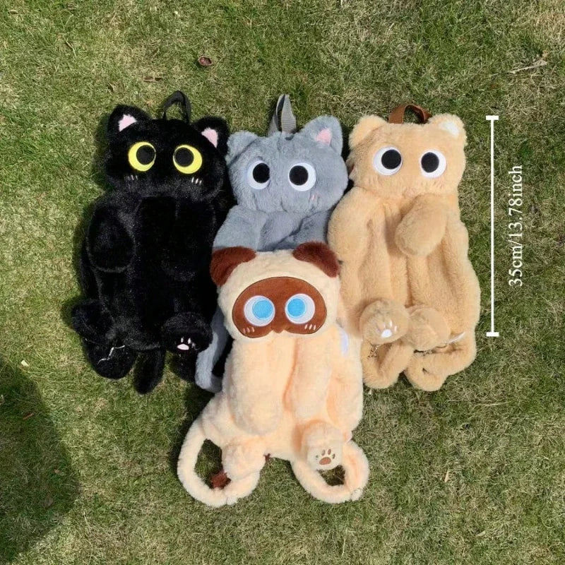 Plush Cat Shoulder Backpack