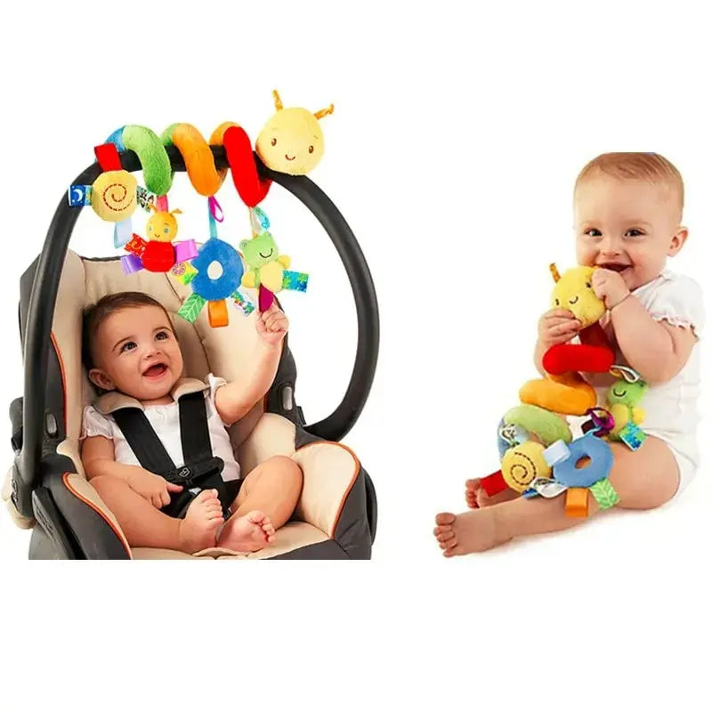 Niedliche Aktivität musikalische Spirale Krippe Kinderwagen Autos itz Reise hängen Spielzeug Baby Jungen Mädchen Rasseln Spielzeug