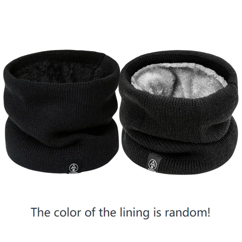 Mode Frauen gestrickte Schal solide Cashmer wie Winter Snood Schals Dame warm Wolle Pelz dick Unisex Männer Hals Schals Ring