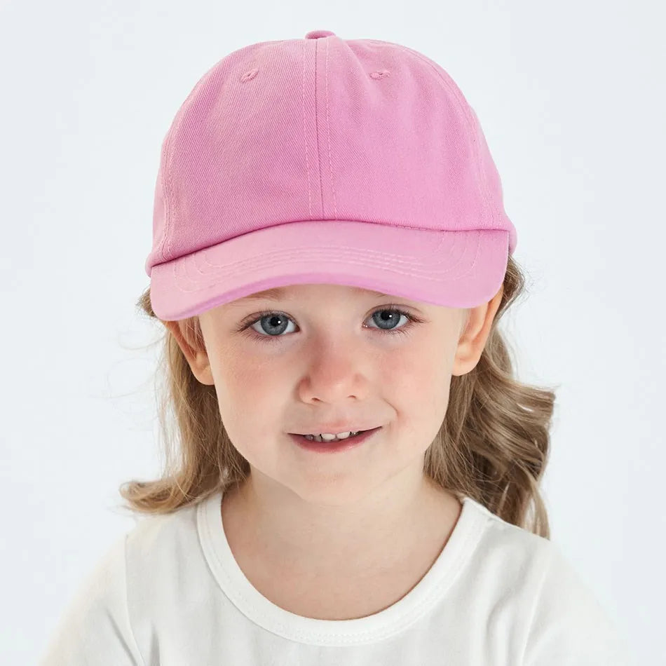 Baby Mädchen Baseball Caps Rosa Schwarz Weiß Grau Kinder Niedrigen Profil Sonne Hut Kinder Jungen Lauf Headwear Kleidung Zubehör