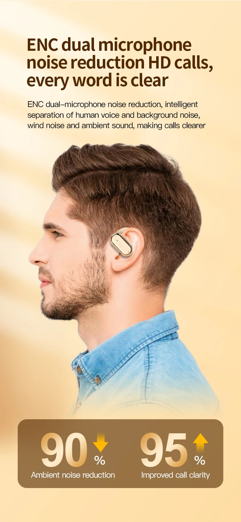 Bluetooth 5.4-Kopfhörer, IPX7, wasserdicht, 20 Stunden kabellose Kopfhörer mit ENC-Geräuschunterdrückung, Mikrofon, tiefer Bass, für Sport, Workout, Fitnessstudio