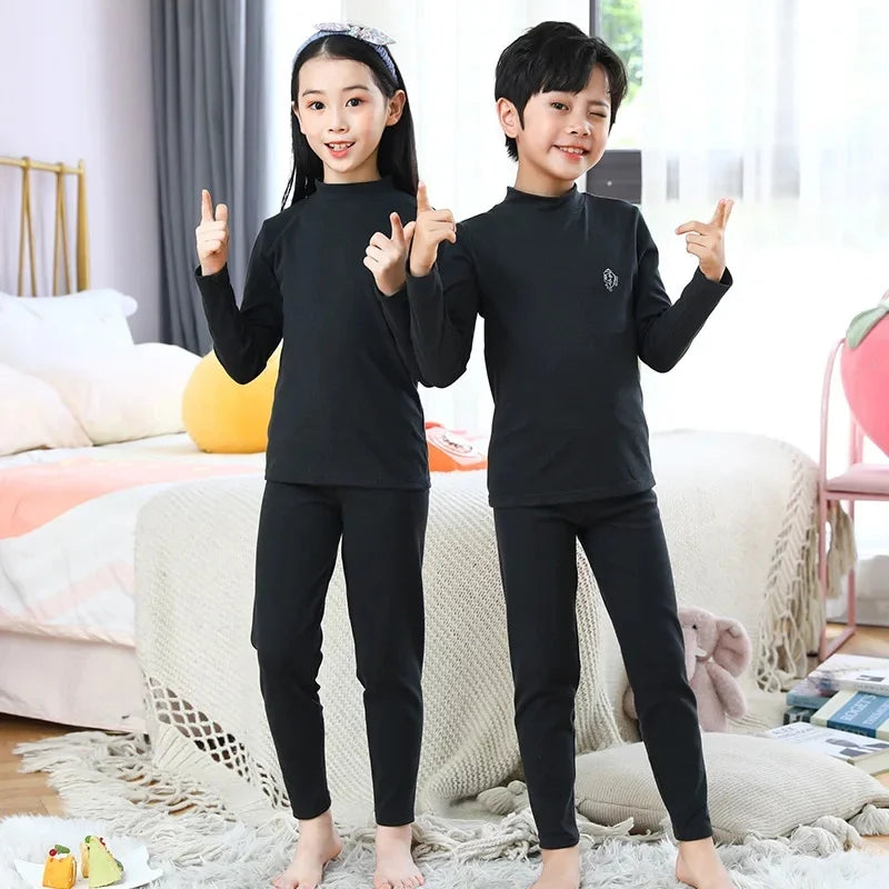 3-14 Jahre Kinder Kleidung Sets Herbst Winter Thermo-unterwäsche Anzug Mädchen Jungen Pyjama Sets Teenager Kleidung Keine Spur warme Nachtwäsche