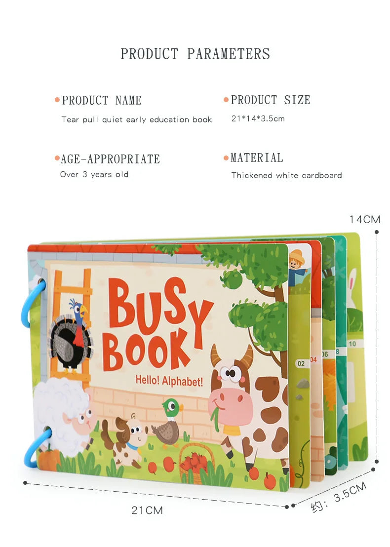 Neue Montessori-Szenenaufkleber für Kinder, DIY-Hand-on-Puzzle, wiederverwendbare Bücher, Cartoon-Lernkognitionsspielzeug für Kinder, Geschenk
