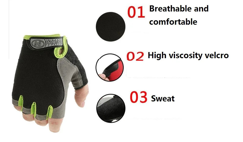 Männer Radfahren Fahrrad Handschuhe Halbe Finger Gym Handschuhe Frauen Handschuh Atmungsaktive Anti-slip Handschuh Fitness Sport Training Handschuhe