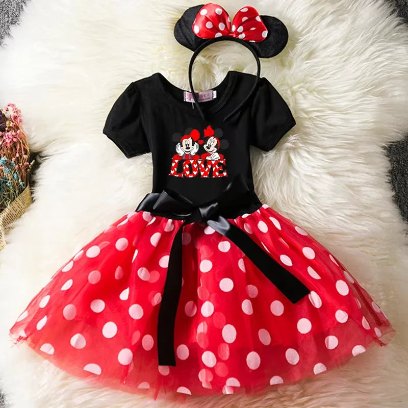 Mickey Minnie Mouse Baby Mädchen Cosplay Kostüm Kinder Fancy Polka Dot Kleid Prinzessin Kleid Kinder Geburtstag Party Kleidung Geschenk
