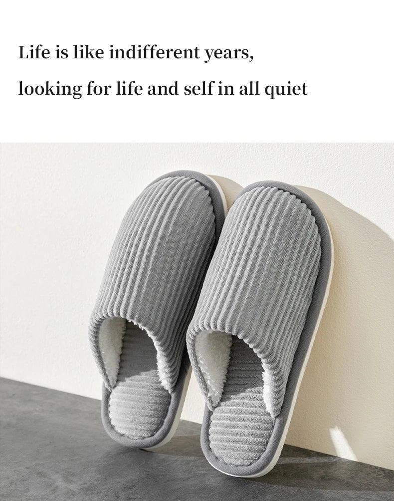 Winter warme Plüsch Herren Hausschuhe rutschfeste weiche Schuhe Komfort flache Ferse Indoor Schlafzimmer Paar Hausschuhe für Zuhause Schuhe im Herbst