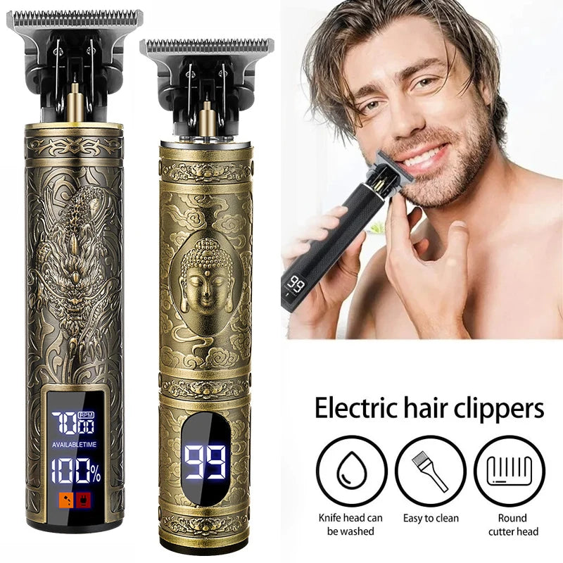 Carving T9 Vintage Professionelle Elektrische Haar Schneiden Maschine USB Aufladbare Tragbare Rasierer Trimmer Für Bart Pflege Beste Geschenk