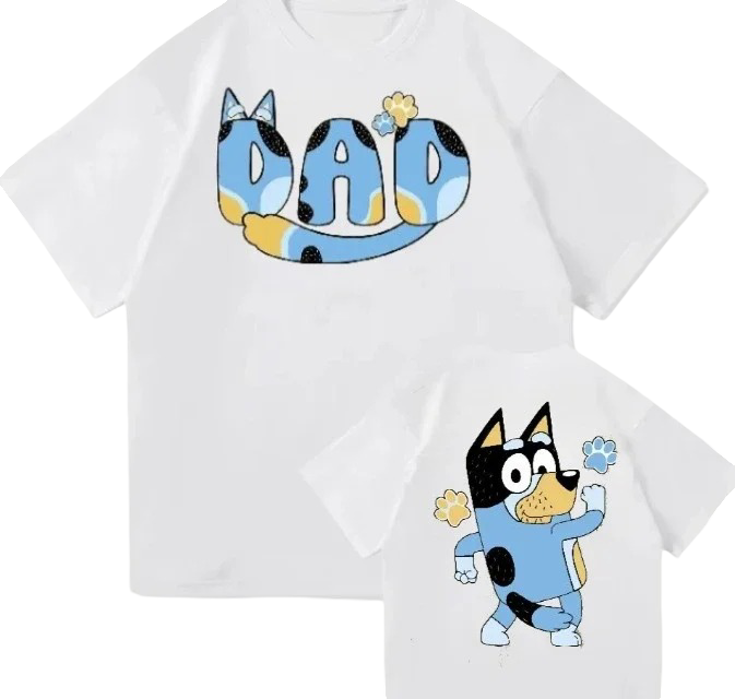Bluey & Bingo Oversized Baumwoll-T-Shirt für Kinder