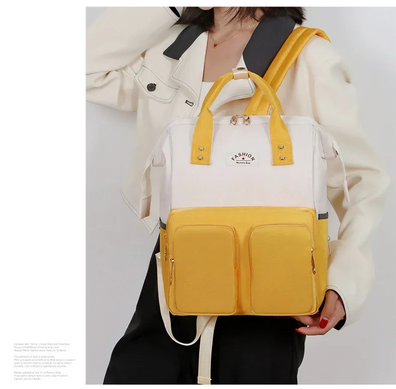 Multifunktionale Mama-Taschen mit großem Fassungsvermögen für Ausflüge, Reiserucksack, wasserdicht, tragbar, Mutter- und Babytasche, Damen-Rucksack