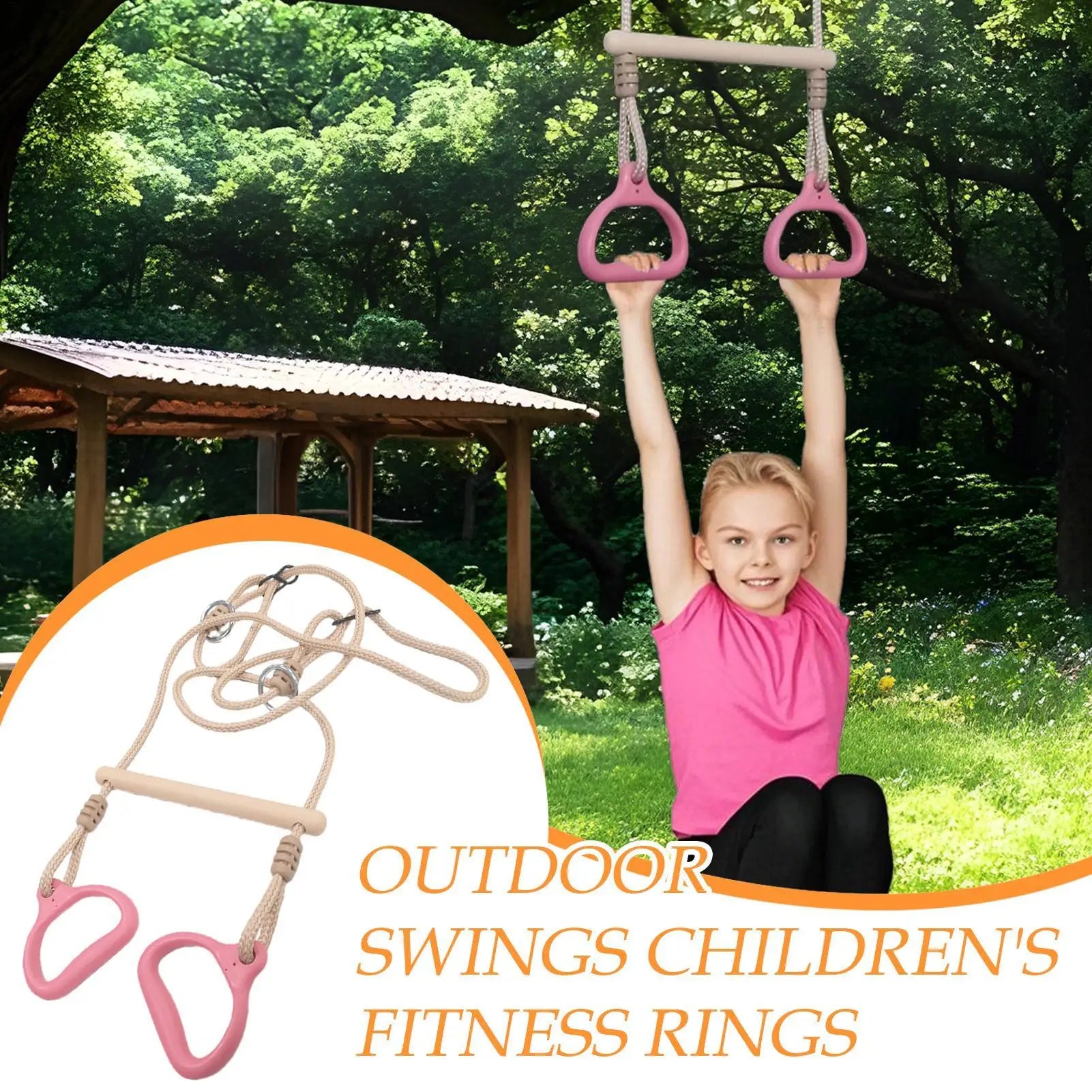 Schaukelstange, Fitnessgeräte, Ringe, Bar, lustig, ergonomisch, stabil, Kinderspiel für Erwachsene, Kinder, Hinterhof, Spielplatz, drinnen und draußen