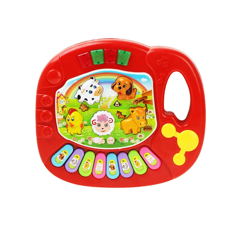 Baby-Musikspielzeug mit Tierklang, Kinder-Klaviertastatur, elektrisches blinkendes Musikinstrument, frühes Lernspielzeug für Kinder