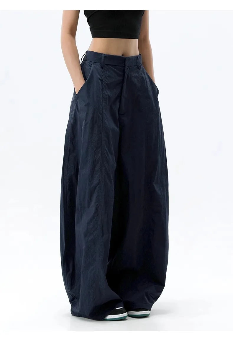 Hohe Taille Frauen Casual Hosen Gerade Büro Damen Koreanische Mode Hosen Lose Weibliche Hosen Neue 2025