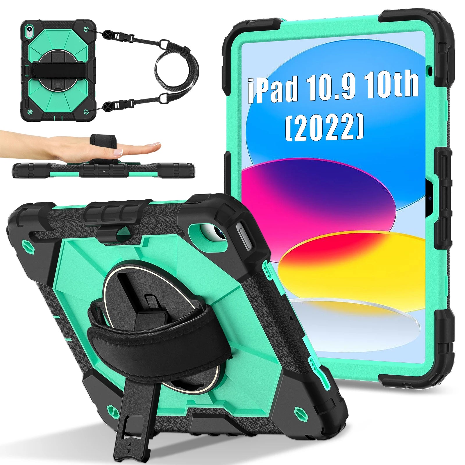Rüstung Fall Für iPad A16 11th 2025 10th 10,9 2022 Mini 7/6 Kinder Stehen Stoßfest Tablet Abdeckung Für iPad Air 11 10,9 Pro 11 Air 13
