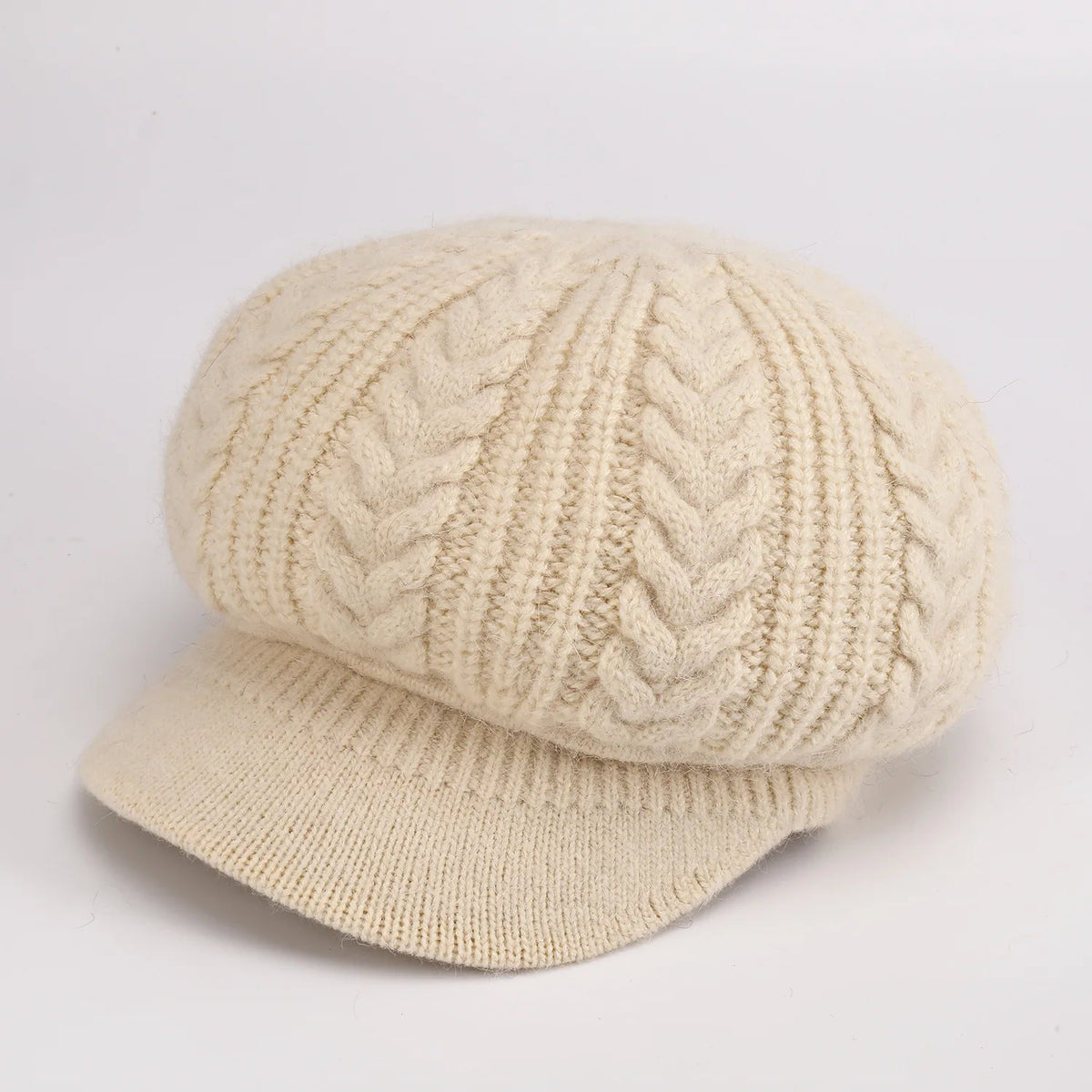 Oma Herbst und Winter gestrickte Wollmütze Entenzunge warme Beckenmütze mittleren Alters und ältere Mutter mit Samt ältere Mütze