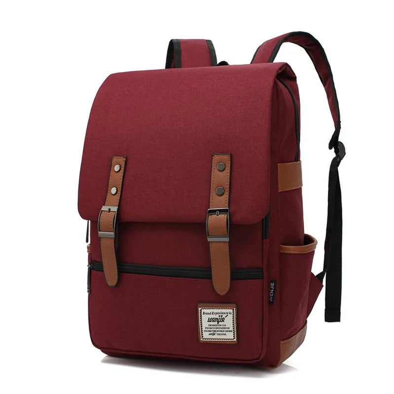 Teens Vintage Canvas Laptop Backpack