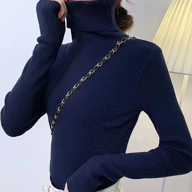 Heliar Damen-Herbstpullover mit Rollkragen, gestrickte, weiche Pullover, Kaschmirpullover, einfache, weiche Pullover für Damen, 2026, Herbst und Winter
