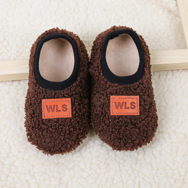 Herbst Winter Baby Hausschuhe Kleinkind Plüsch Boden Socke Schuhe Junge Mädchen Kinder Weiche Anti-slip Wanderschuhe Indoor Hause kinder Schuhe