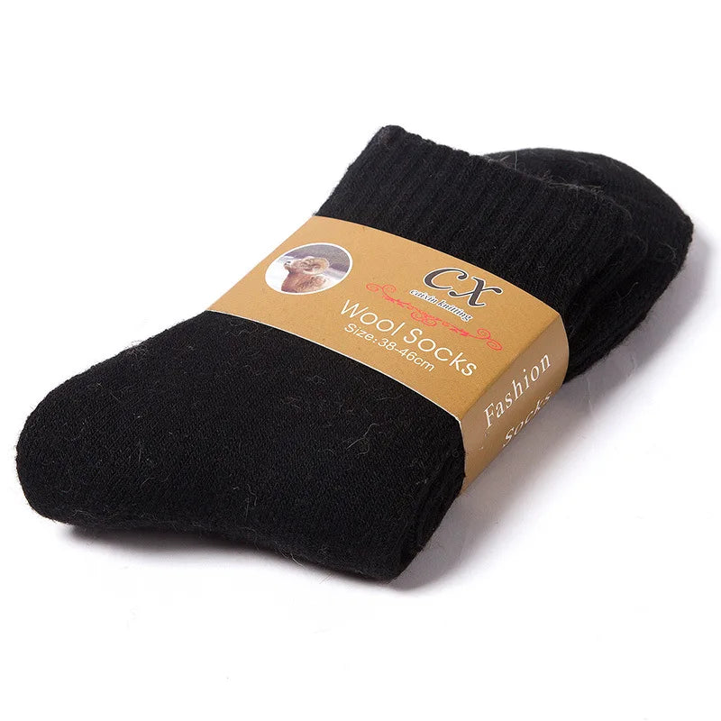 2026 Neue Winter-Supersocken, extra dick und warm, Wollsocken für Männer und Frauen, einfarbige Socken, Merinowollsocken gegen Kälte und Schnee, Frottee-Socken