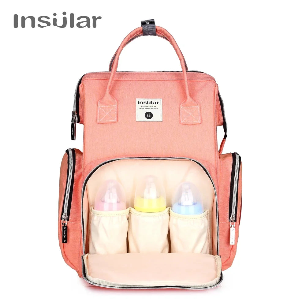 Insular Thermotasche für Kinderwagen und Babyflaschen, Babywindelrucksack, Mutterwindel, Reisetaschen, Babywindeln, Handtasche