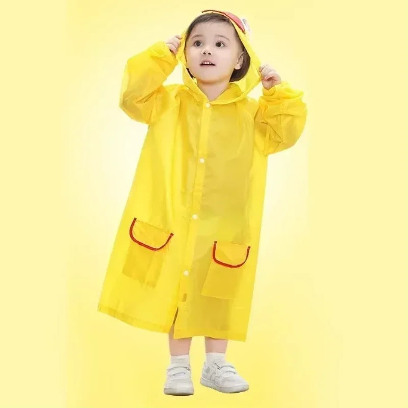 Kids Cartoon Animal Raincoat