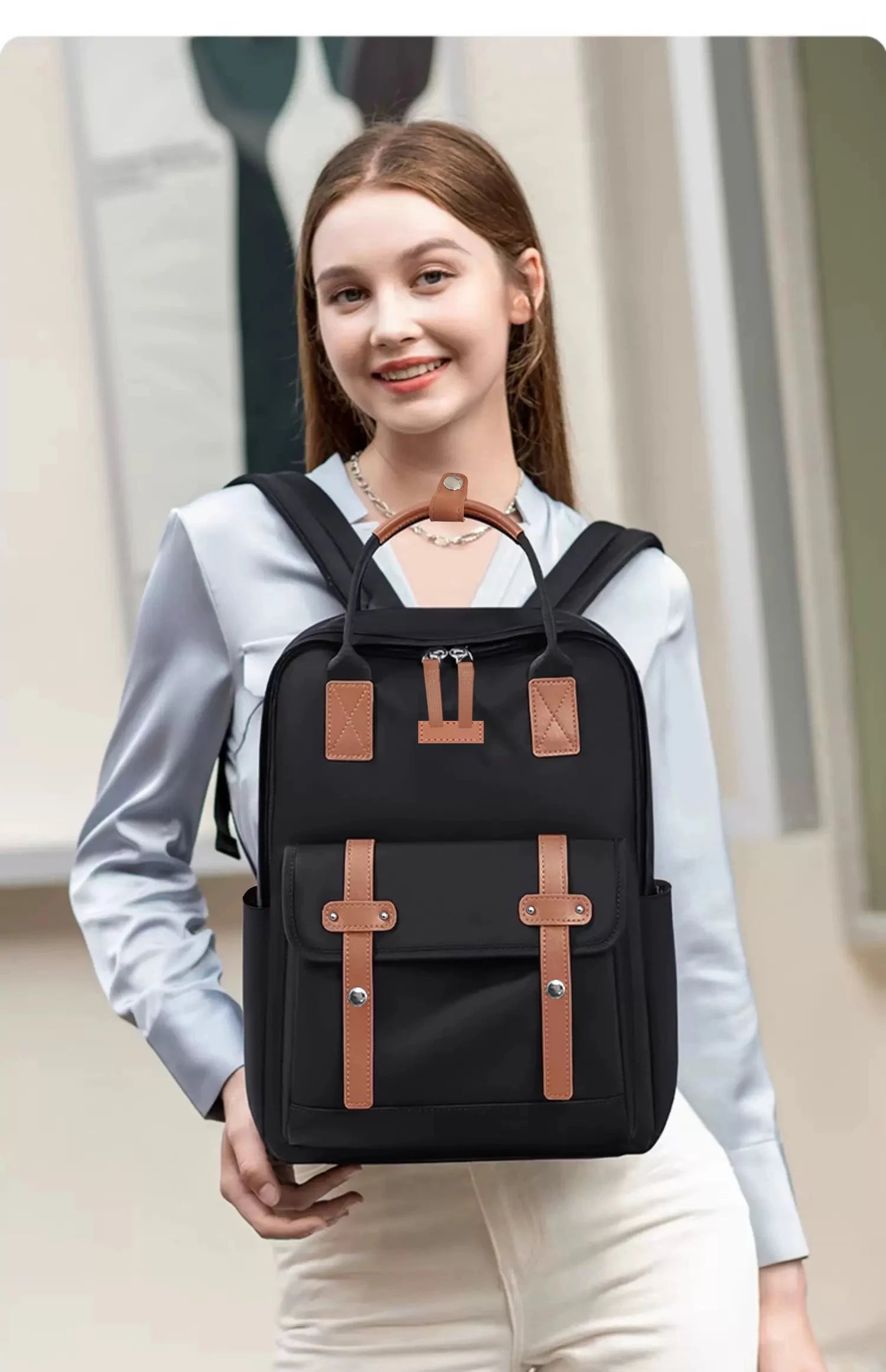 Mama-Tasche in tragbaren High-End-Mutter- und Babytasche, Mama-Tasche, Damen-Rucksack, leichter Reiserucksack