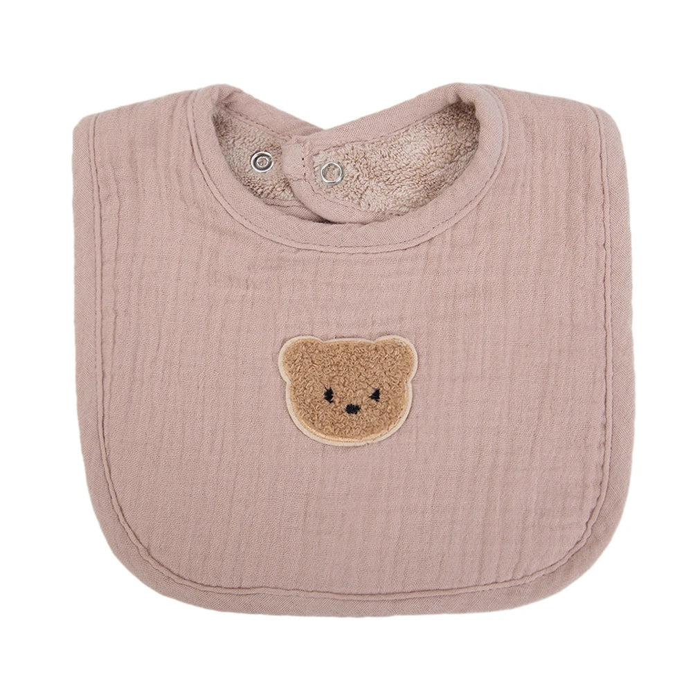 Nette Bär Musselin Baumwolle Baby Lätzchen Speichel Handtuch U-Absorbierende Taschen Koreanische Kinder Kinder Jungen Mädchen Bandanas Fütterung Rülpsen kleidung