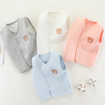 Baumwolle Neugeborenen Baby Weste Herbst und Winter Mädchen Weste Jacke Warme Weiche Kinder Weste Cartoon Kinder Kleidung 0-24 monate