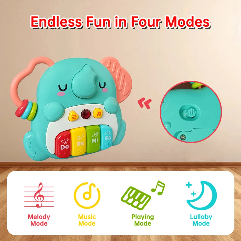 Kinder Cartoon Klavier Tastatur Spiel mit Tier Sounds Blinklicht Musik Baby Instrument Musik Spielzeug Pädagogisches Spielzeug Kinder Geschenke