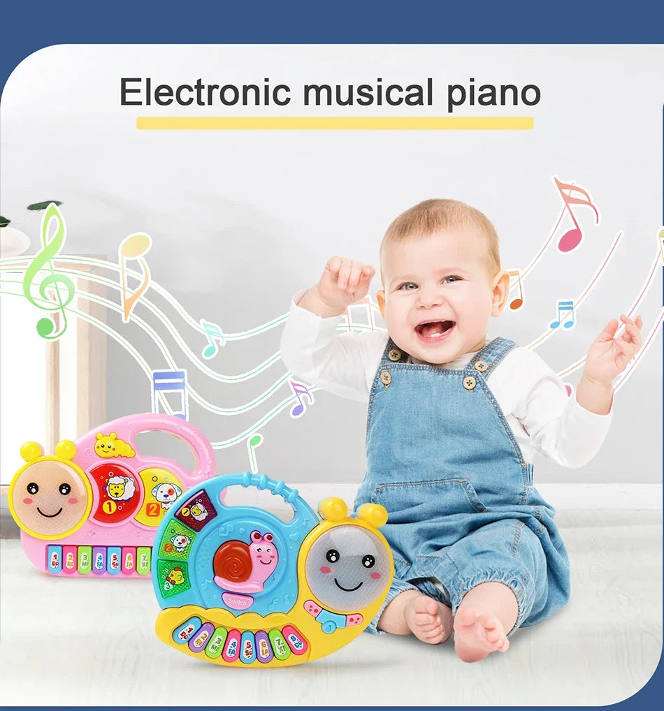 Baby-Musikspielzeug mit Tierklang, Kinder-Klaviertastatur, elektrisches blinkendes Musikinstrument, frühes Lernspielzeug für Kinder