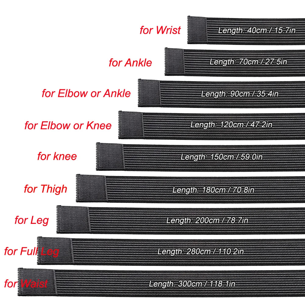 Ganzkörper-Knie- und Ellbogenstützbandage, 40-300 cm |   Verstellbarer Gurt für Sport, Fitness und Gymnastik |   Handgelenk- und Knöchelschmerz-Linderungsbandage
