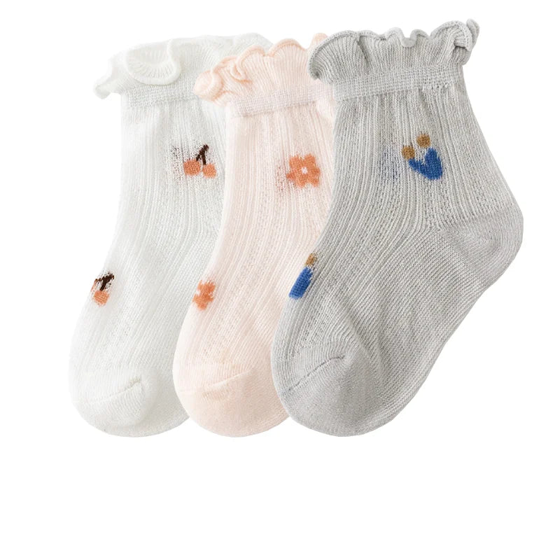 3 Paare/los Neue Neugeborenen Baby Socken Sommer Dünne Beiläufige Kinder Baby