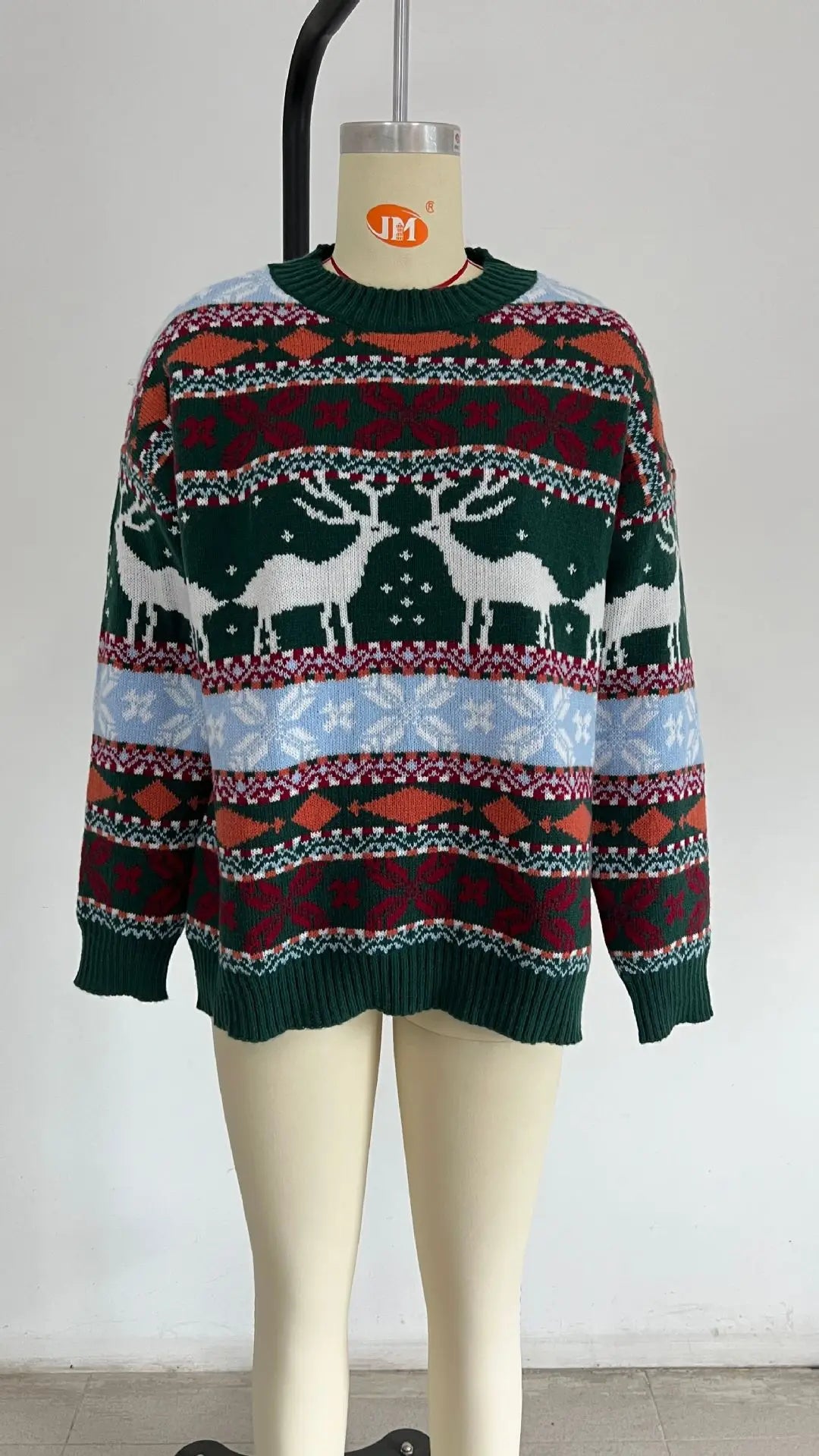 Autumn Pullover Damen Round Neck Long Sleeve Christmas Date Outdoor Vielseitiger Pullover Print Sweater Ropa De Invierno Para Mujer