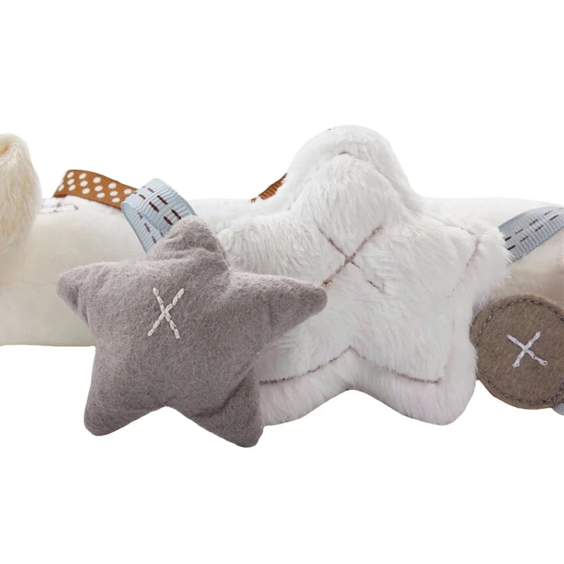 2025 neue Hängende Bett Kaninchen Baby Hand Glocke Sicherheit Sitz Plüsch Spielzeug Multifunktionale Plüsch Spielzeug Kinderwagen Mobile Geschenke