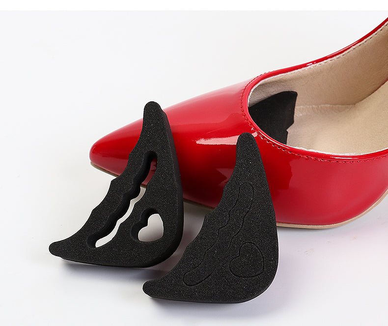 Zehenstopfen, weiche halbe Einlegesohlen, wiederverwendbare Zehenschwamm-Füller-Einsätze für Schuhe, verstellbare, zu große Fußstützen-Pads, Unisex-Schuheinlagen