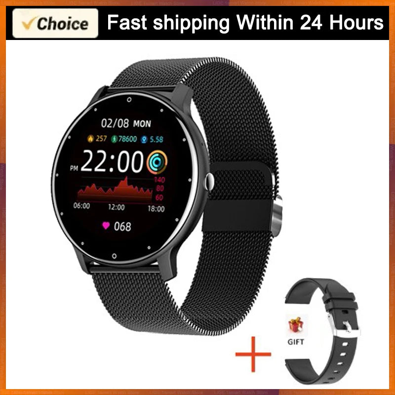 LIGE 2026 Smart Uhr Frauen Männer Damen Geschenk Sport Fitness Männer Uhren Herz Rate Monitor Wasserdichte Smartwatch Für Android IOS