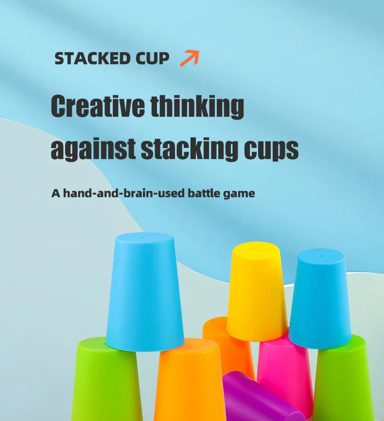 Montessori Spielzeug Mini Stapel Tasse Spiel Mit Karte Pädagogische Intellektuelle Aufklärung Farbe Erkenntnis Logik Training Kinder