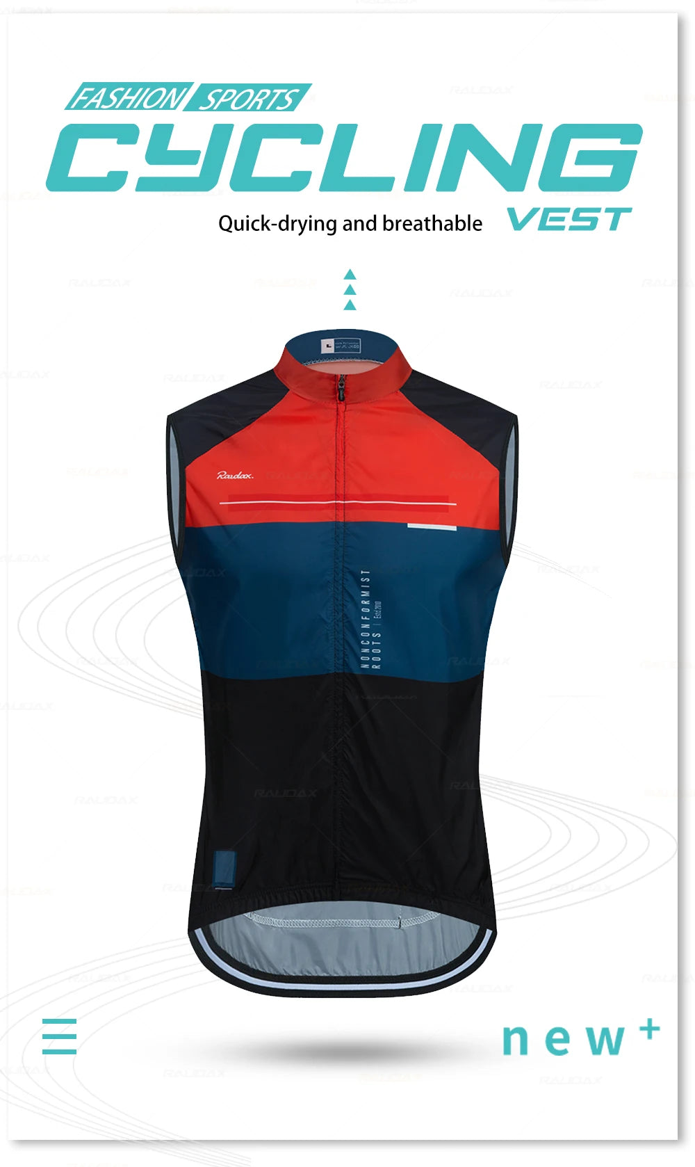 Männer Raudax Ärmellose Radfahren Weste Mesh Ciclismo Lets Gobik Unterhemd Jersey Winddicht Radfahren Kleidung Gilet Motorrad Weste