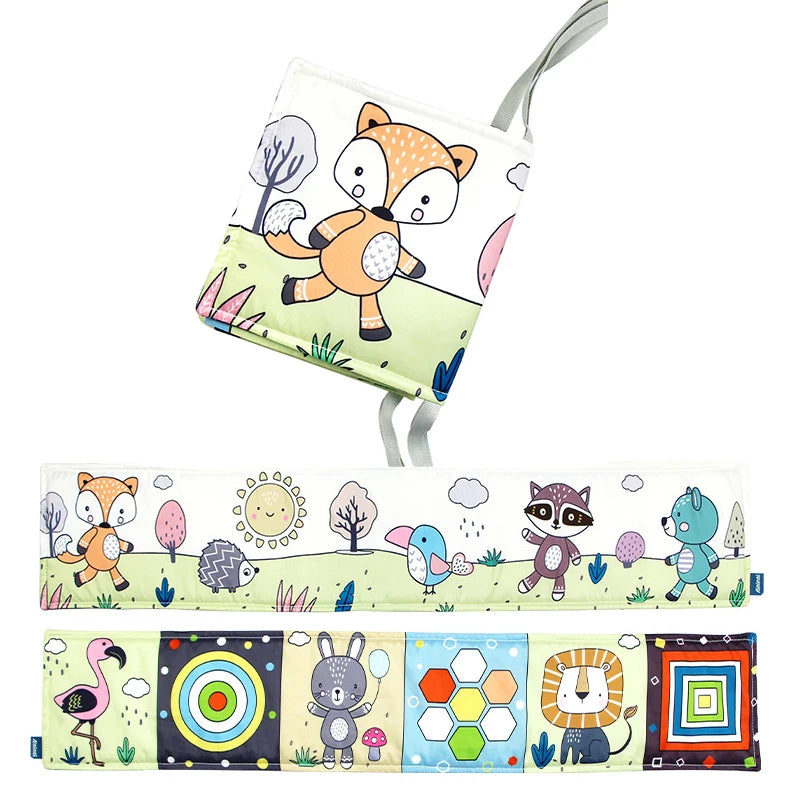 Weiche Babybücher, 3D-Touch-Feeling, kontrastreiches Stoffbuch, sensorisches frühes Lernen, Kinderwagenspielzeug für Kleinkinder, Geschenke von 0–12 Monaten