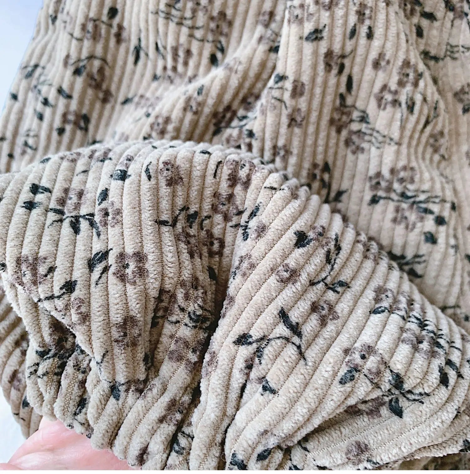 Koreanischer Stil Kleinkind Mädchen Cord Haremshose 1-8Y Leoparden-Blumendruck Herbst Winter gefütterte oder dünne Freizeithose