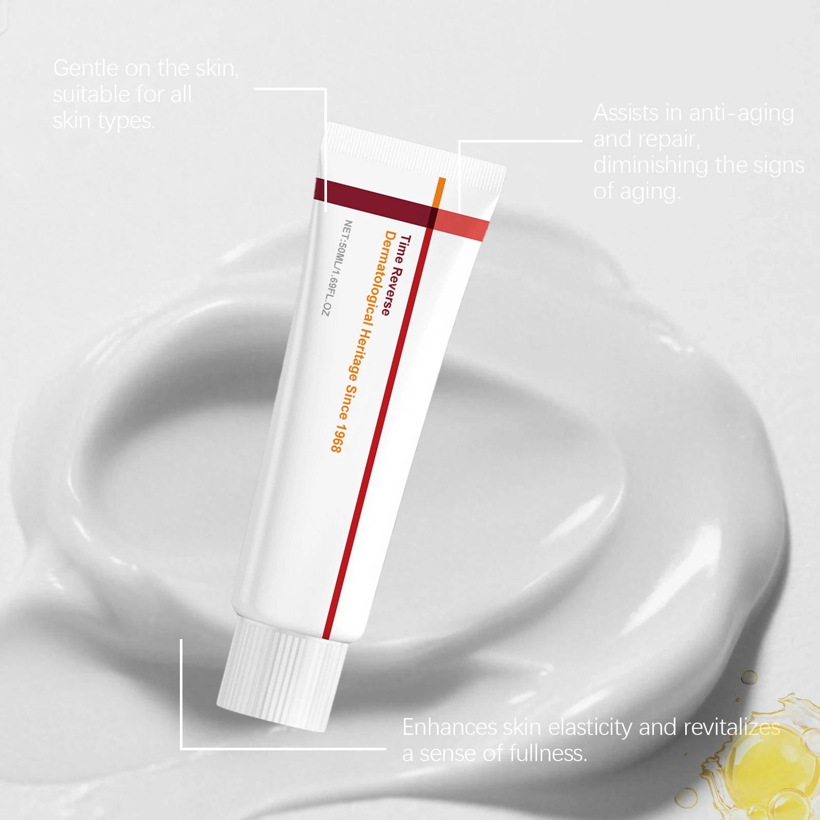 Centella Asiatica Time Reverse Cream Advanced Fast-Absorbing & Nourishing Cream Hydrates Firming Anti-Aging Face Cream Hautpflege