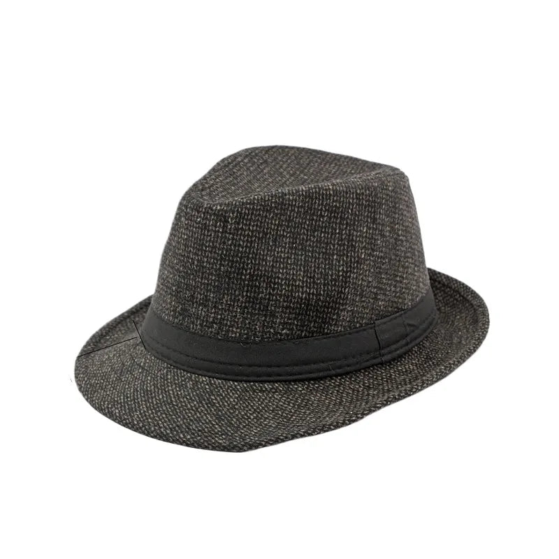 Retro Herren Fedora Hut Herbst und Winter große Krempe Sonnenhut britische Mode Zylinder mittleren Alters und ältere Menschen Hüte Opa