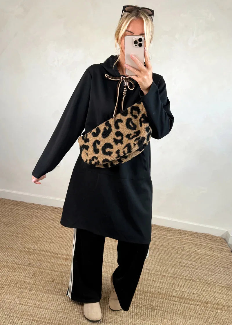 Kleider Damen Herbst Herbst Winter Mit Kapuze Sweatshirt Kleid Frauen Neue Tasche Büro Pendeln Alle-spiel Einfarbig Gestrickte Kleid
