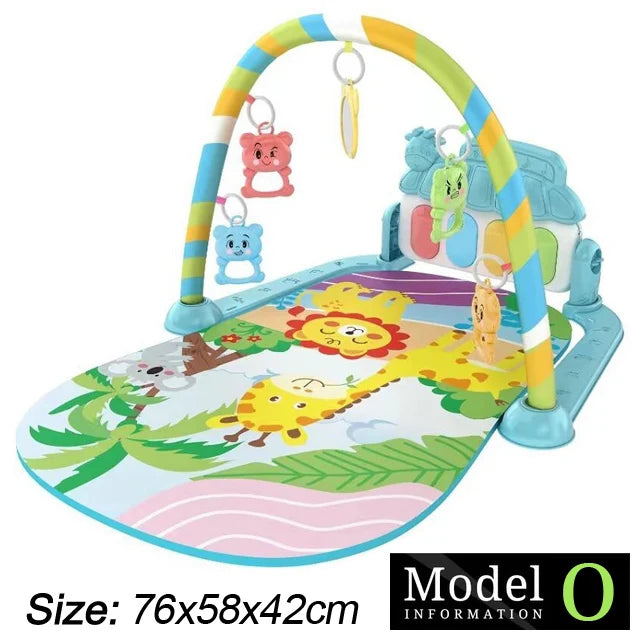 Baby Fitness Stand Music Play Gym Activity Toy Newborn Piano Crawling Blanket Pedal Play Pad Early Education 0-36 Months Gifts