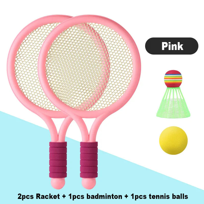 Schläger Tennis für Kinder Outdoor-Sport Badmintonschläger Kindergarten Spielzeugset für 3-12 Jahre alte Badminton-Sets