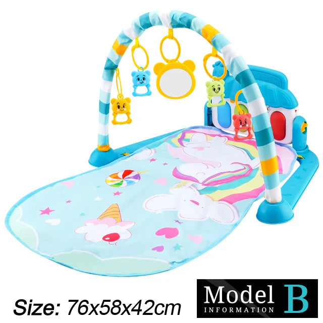 Baby Fitness Stand Music Play Gym Activity Toy Newborn Piano Crawling Blanket Pedal Play Pad Early Education 0-36 Months Gifts